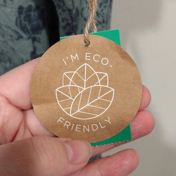 NWT Dip Eco Friendly Women's Green Floral Short Sleeve Sweater Top Sz 3X-Casual - Picture 3 of 6